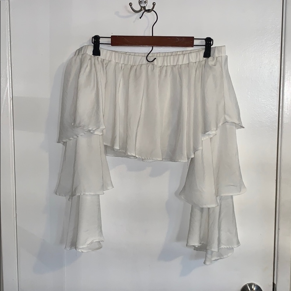 Off shoulder dress shirt